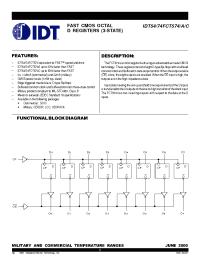 Datasheet IDT74FCT574AD manufacturer IDT